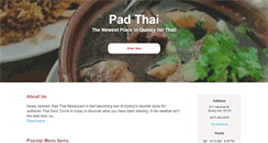 Desktop Screenshot of padthaiquincy.com