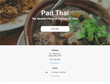 Tablet Screenshot of padthaiquincy.com